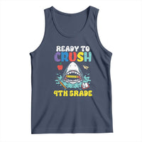 Shark Ready To Crush 4th Grade Tank Top Cool Boys First Day of School Gift