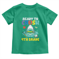 Shark Ready To Crush 4th Grade Toddler T Shirt Cool Boys First Day of School Gift