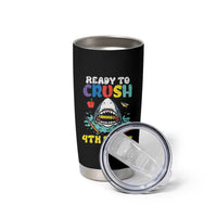 Shark Ready To Crush 4th Grade Tumbler Cup Cool Boys First Day of School Gift