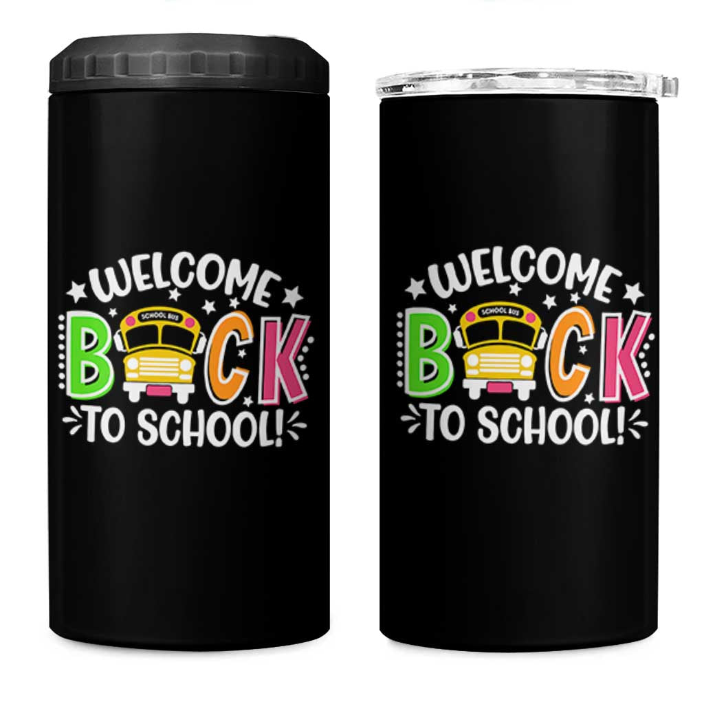 Welcome Back to School Bus Driver 4 in 1 Can Cooler Tumbler First Day for School Gifts
