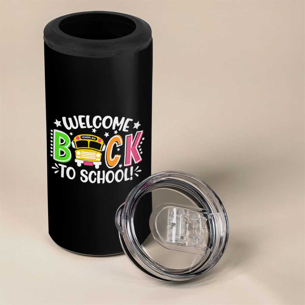 Welcome Back to School Bus Driver 4 in 1 Can Cooler Tumbler First Day for School Gifts