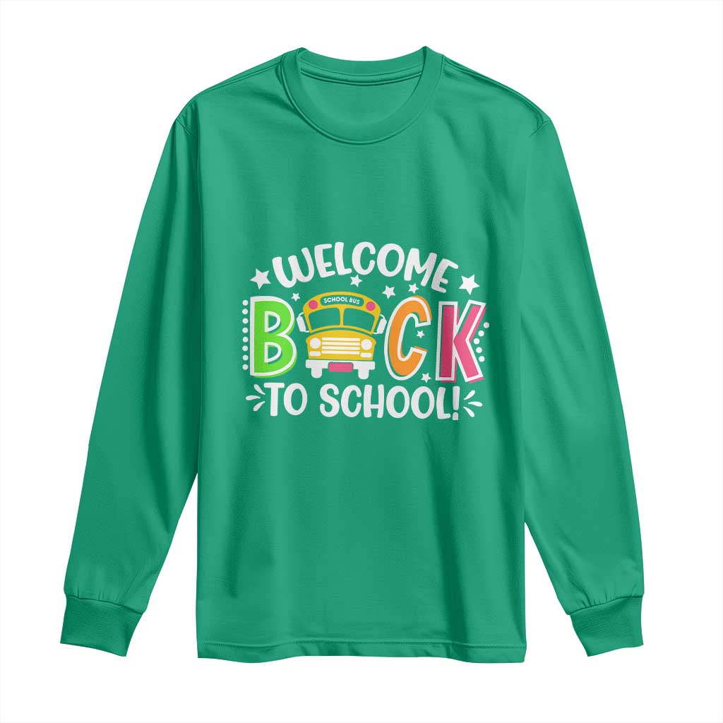Welcome Back to School Bus Driver Long Sleeve Shirt First Day for School Gifts