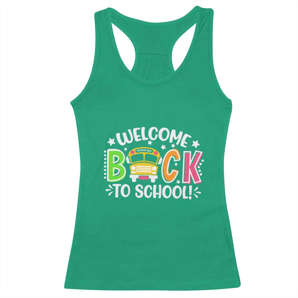 Welcome Back to School Bus Driver Racerback Tank Top First Day for School Gifts