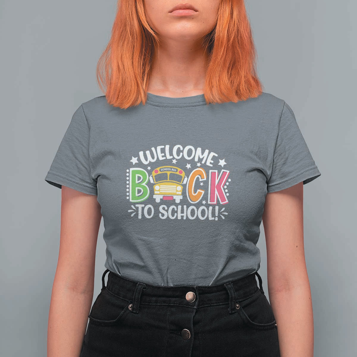 Welcome Back to School T Shirt For Women First Day for School Bus Driver