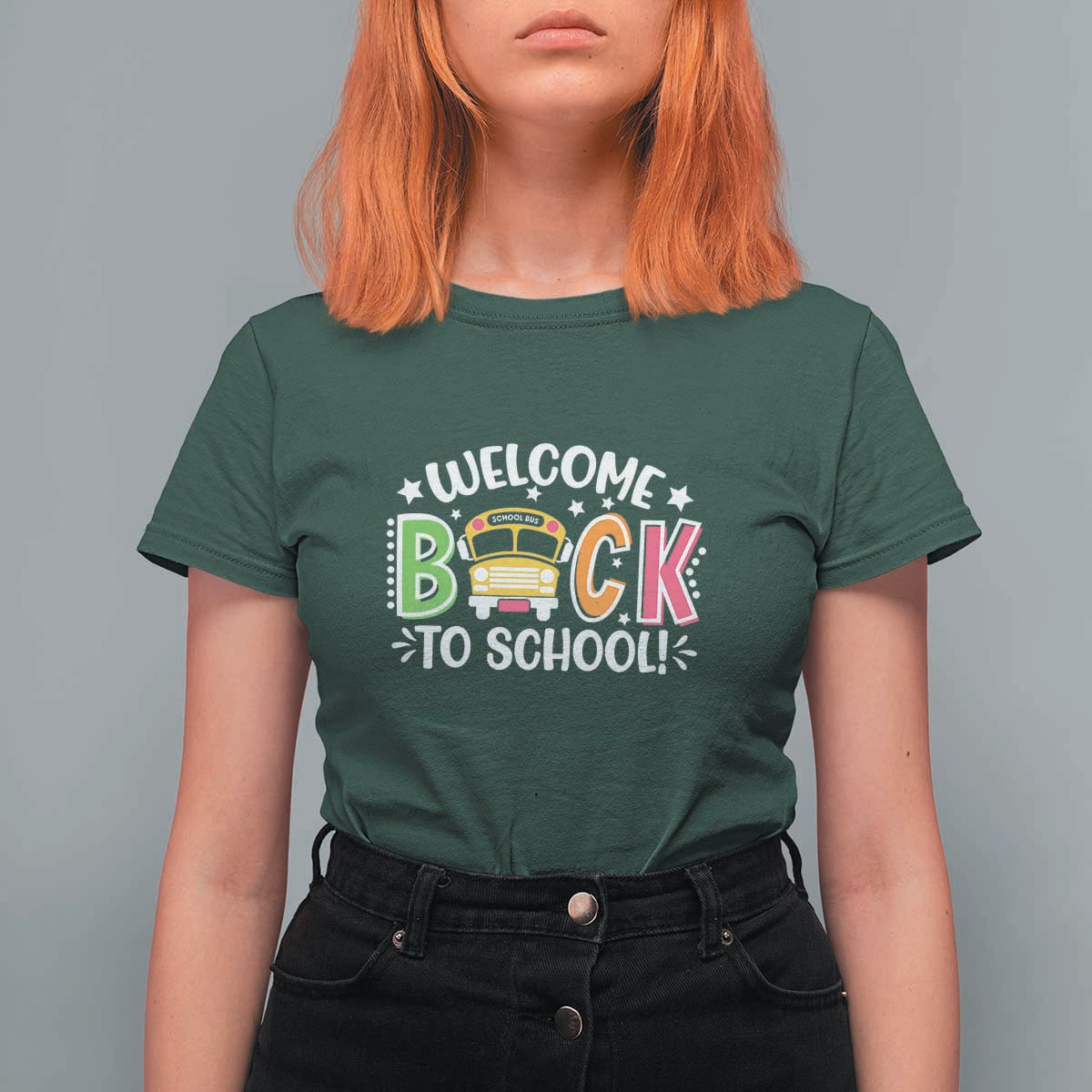 Welcome Back to School T Shirt For Women First Day for School Bus Driver