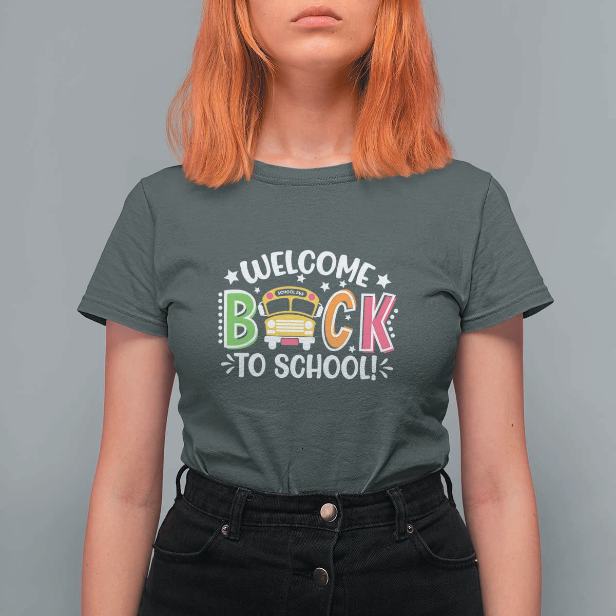 Welcome Back to School T Shirt For Women First Day for School Bus Driver