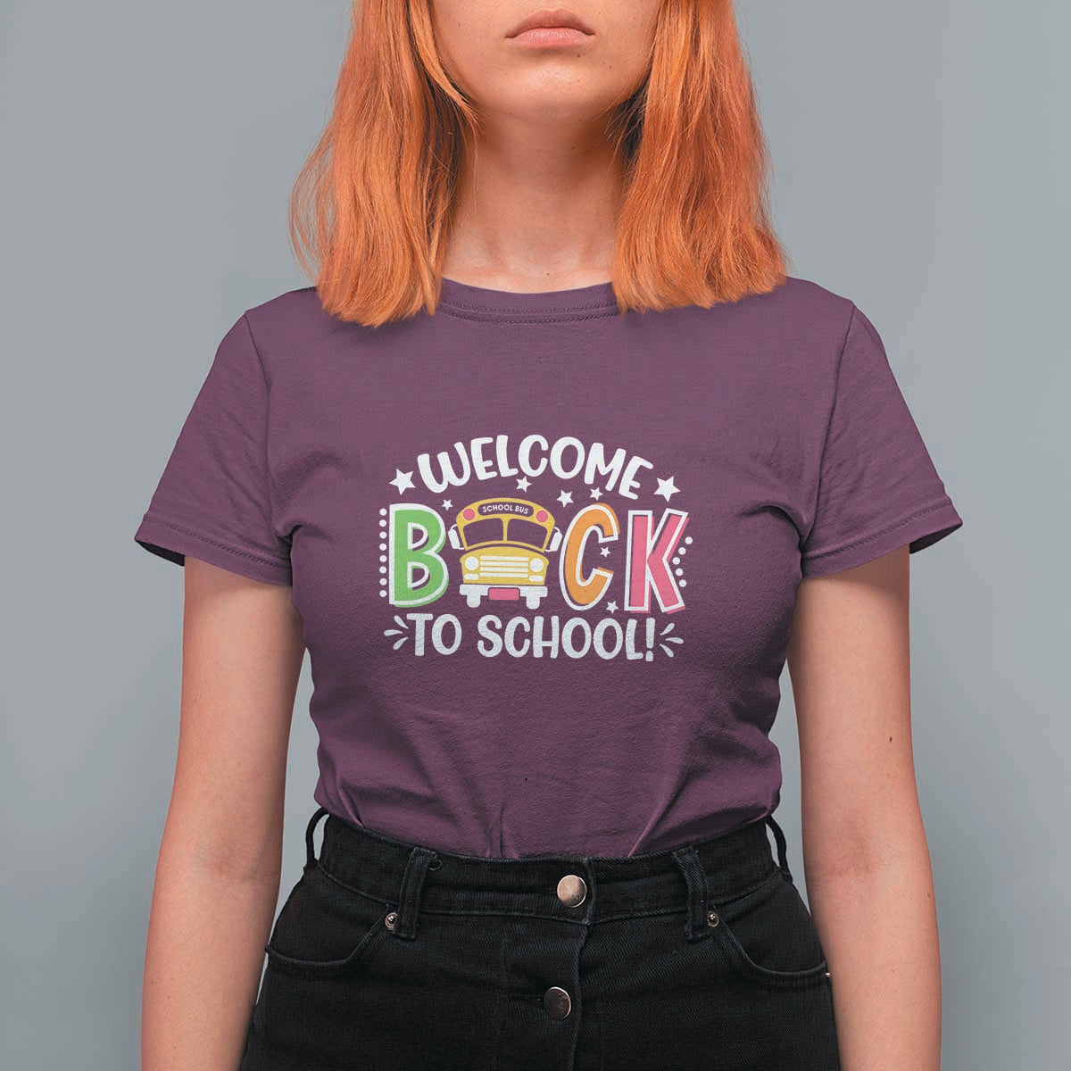 Welcome Back to School T Shirt For Women First Day for School Bus Driver