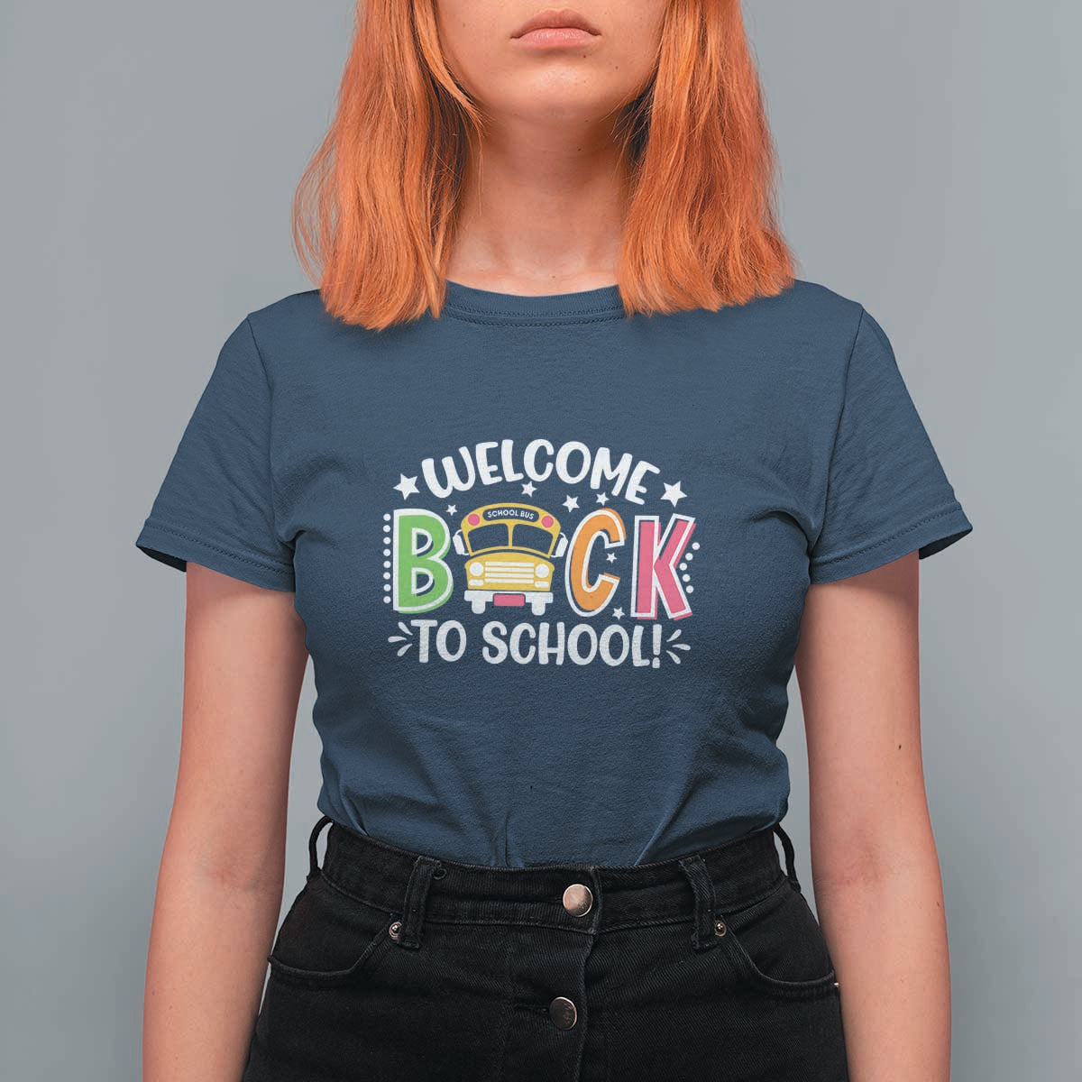 Welcome Back to School T Shirt For Women First Day for School Bus Driver