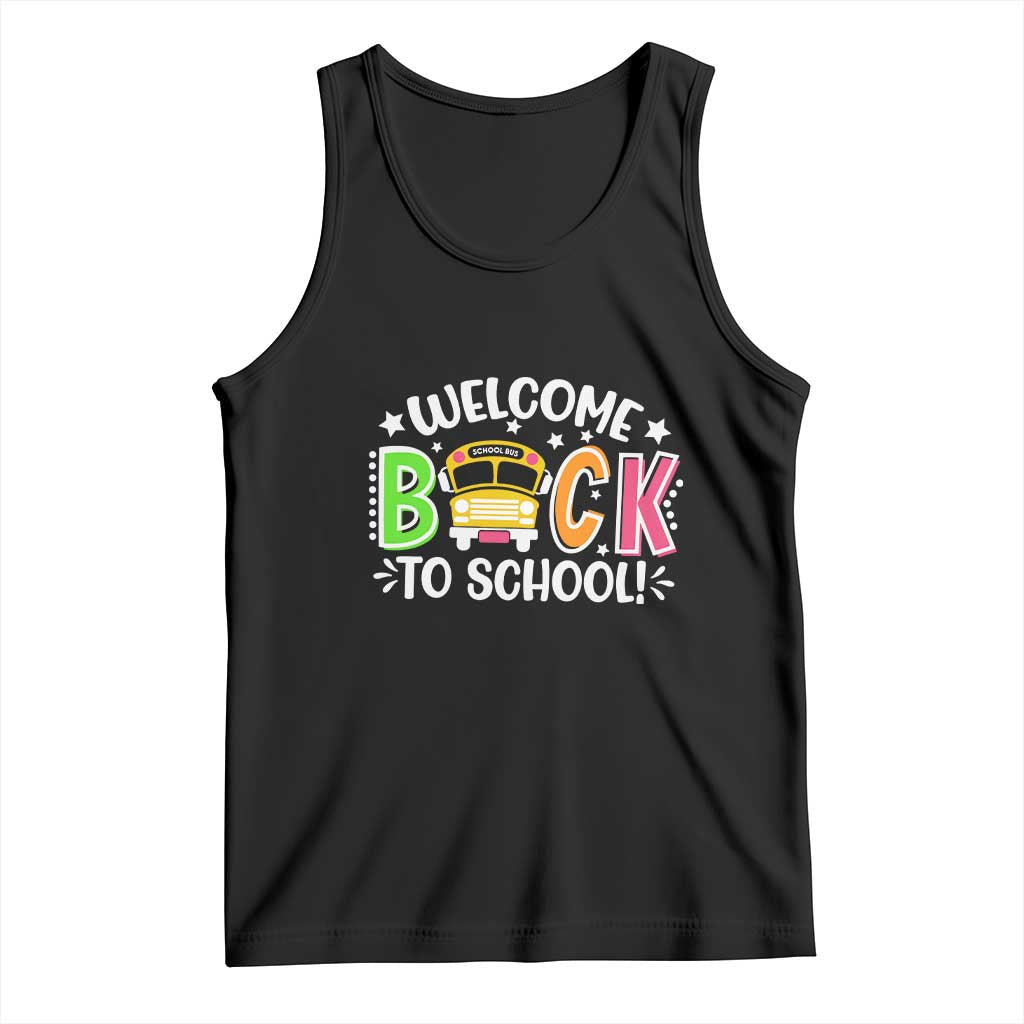 Welcome Back to School Bus Driver Tank Top First Day for School Gifts
