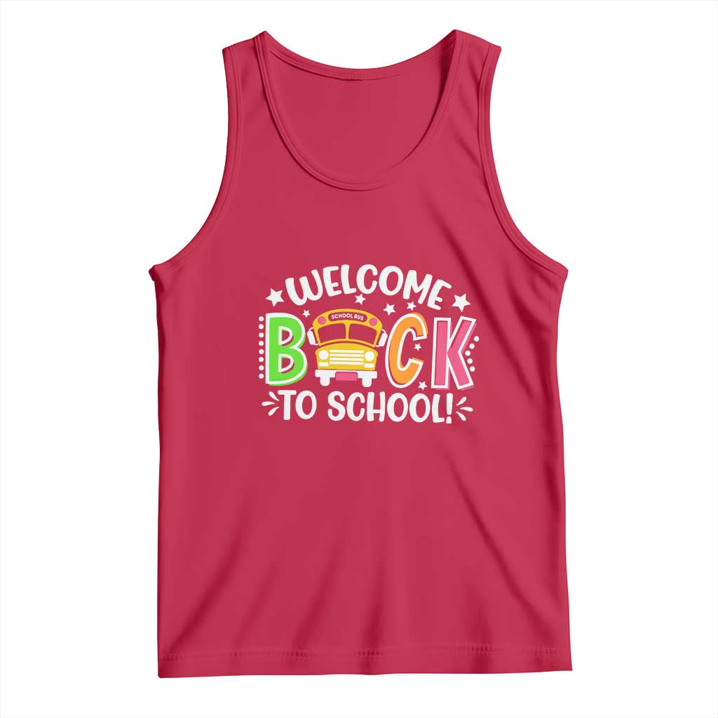 Welcome Back to School Bus Driver Tank Top First Day for School Gifts