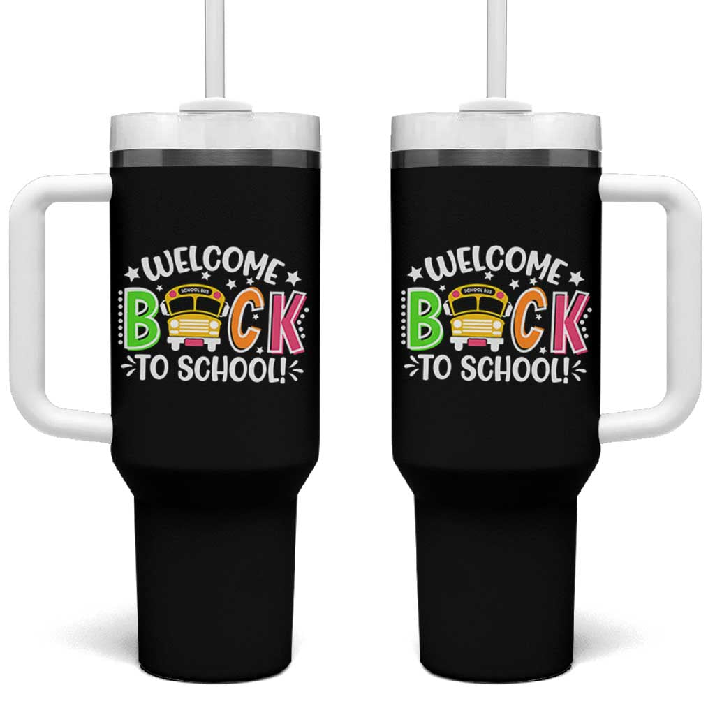 Welcome Back to School Bus Driver Tumbler With Handle First Day for School Gifts