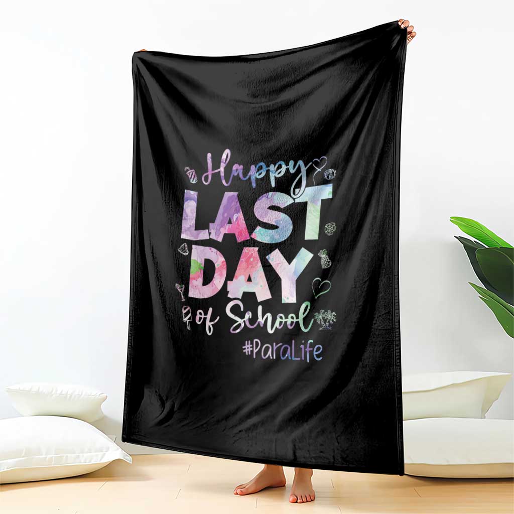 Para Life Beach Mode Throw Blanket Funny Last Day of School Summer Vacation Gift