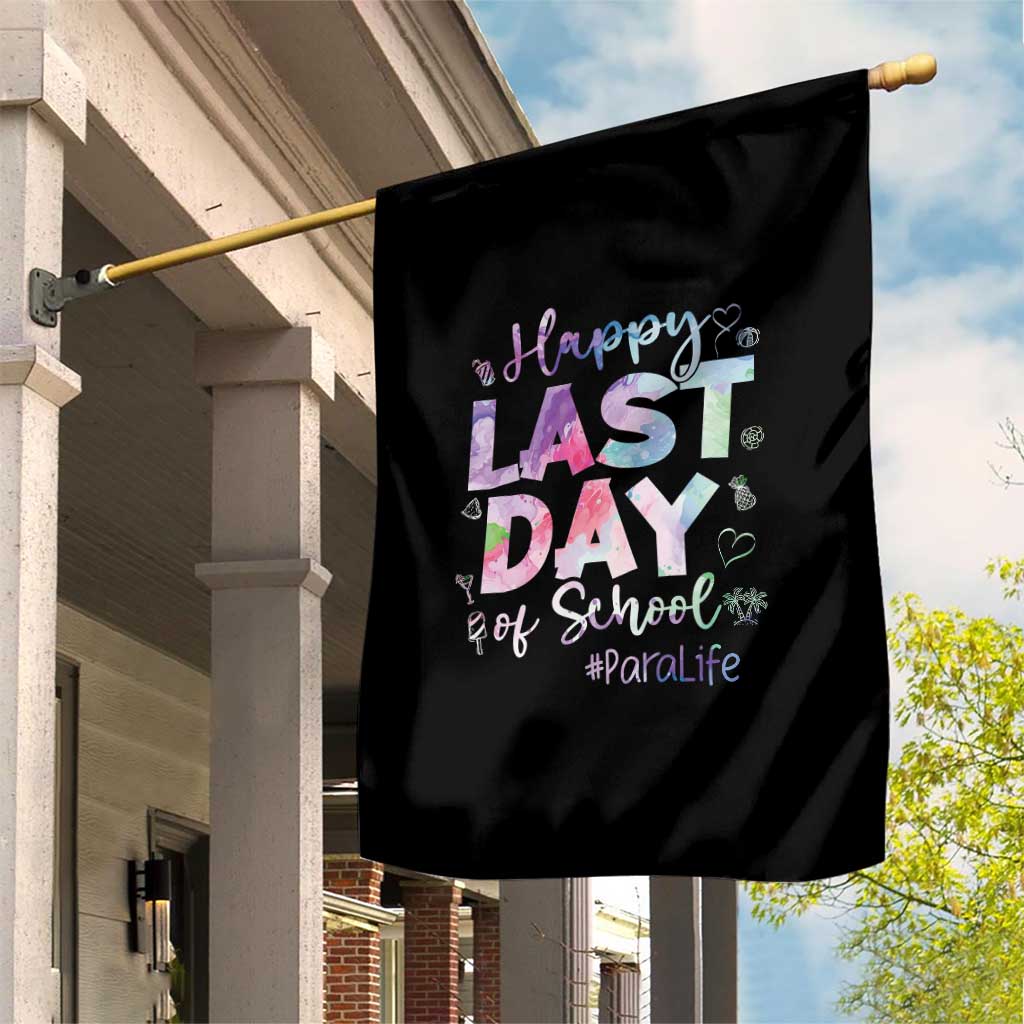 Para Life Beach Mode Garden Flag Funny Last Day of School Summer Vacation Gift