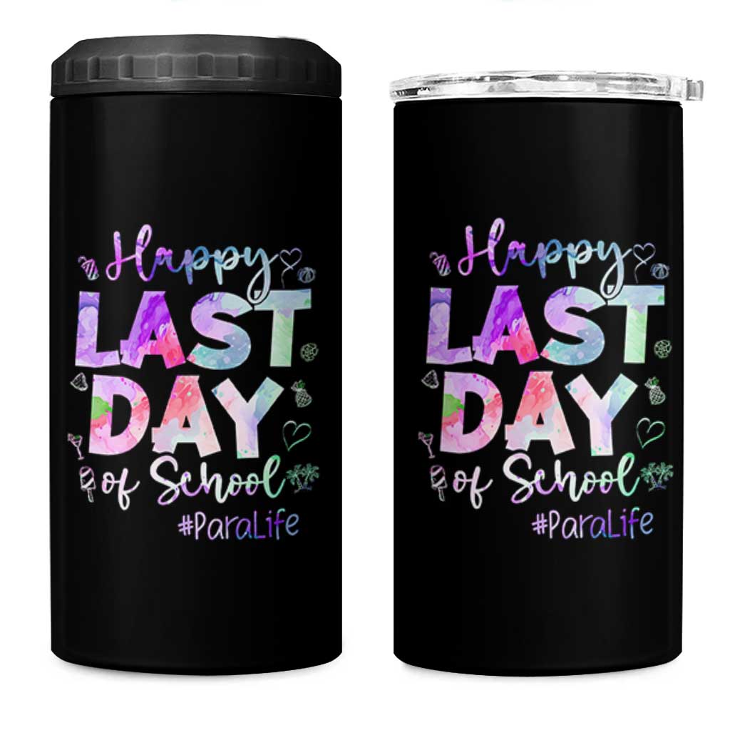 Para Life Beach Mode 4 in 1 Can Cooler Tumbler Funny Last Day of School Summer Vacation Gift