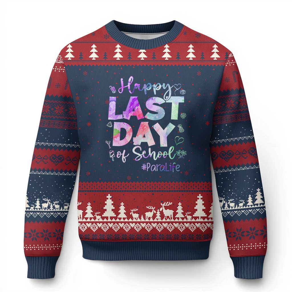 Para Life Beach Mode Ugly Christmas Sweater Funny Last Day of School Summer Vacation Gift