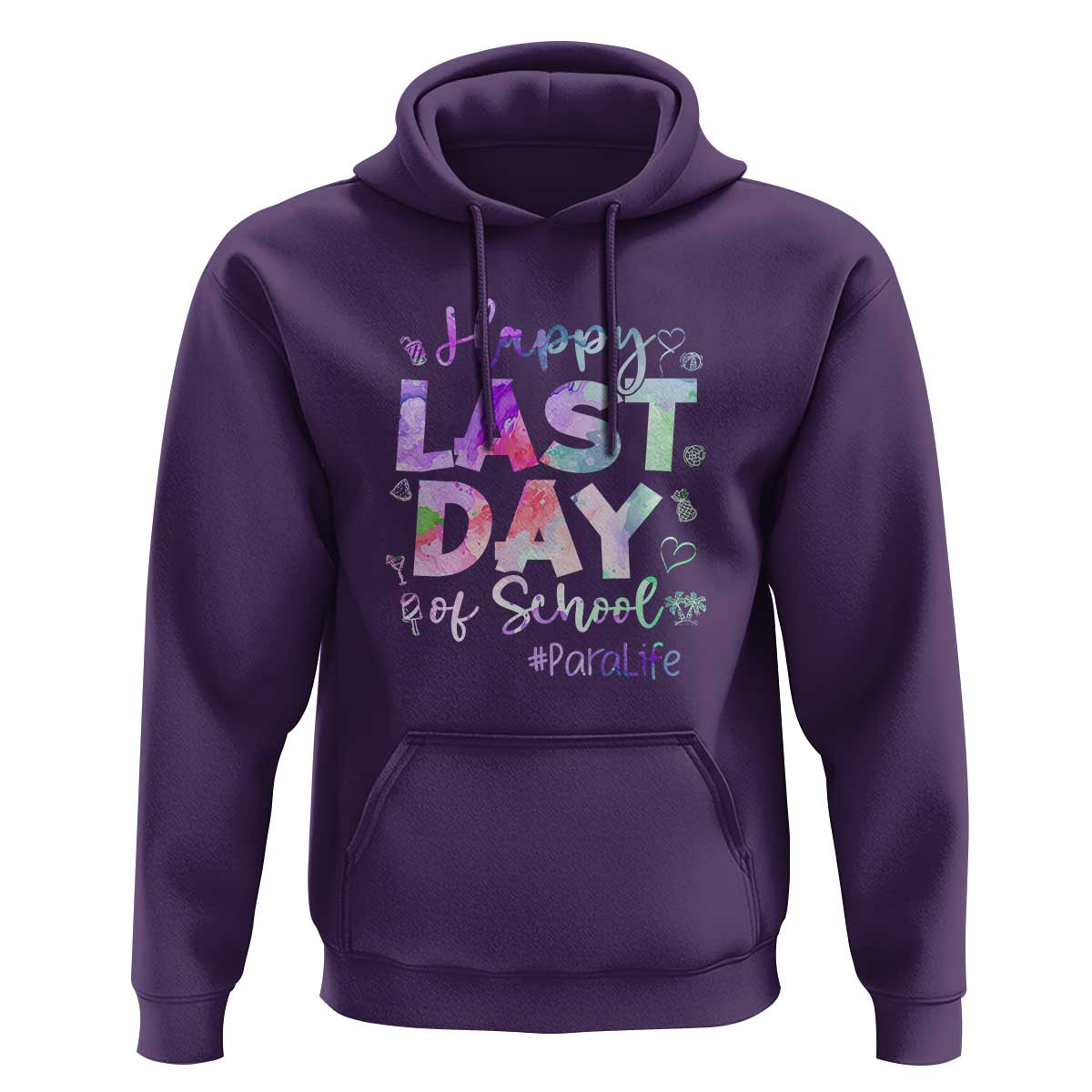 Last Day of School Hoodie Para Life Summer Vacation Beach - Wonder Print Shop
