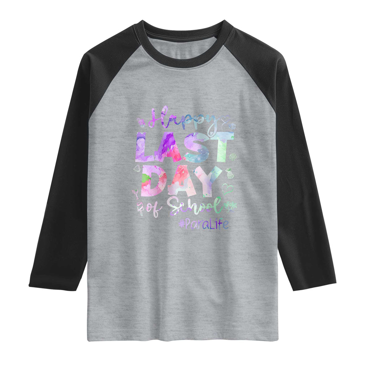 Para Life Beach Mode Raglan Shirt Funny Last Day of School Summer Vacation Gift