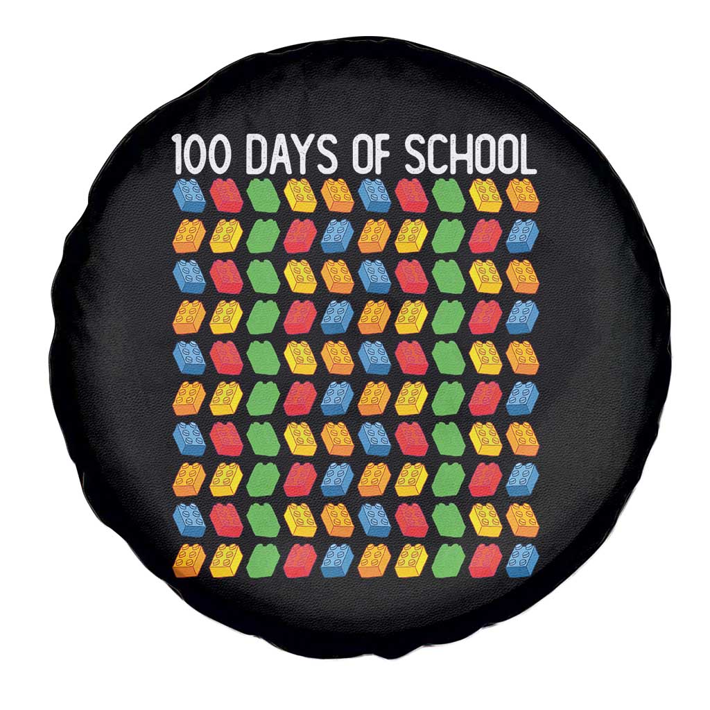 Master Builder 100 Days of School Spare Tire Cover Funny Toy Building Blocks Gift