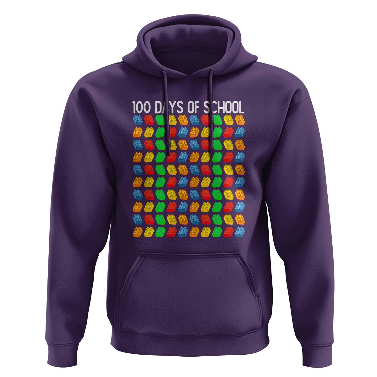 Funny 100 Days of School Hoodie Master Builder Building Blocks - Wonder Print Shop