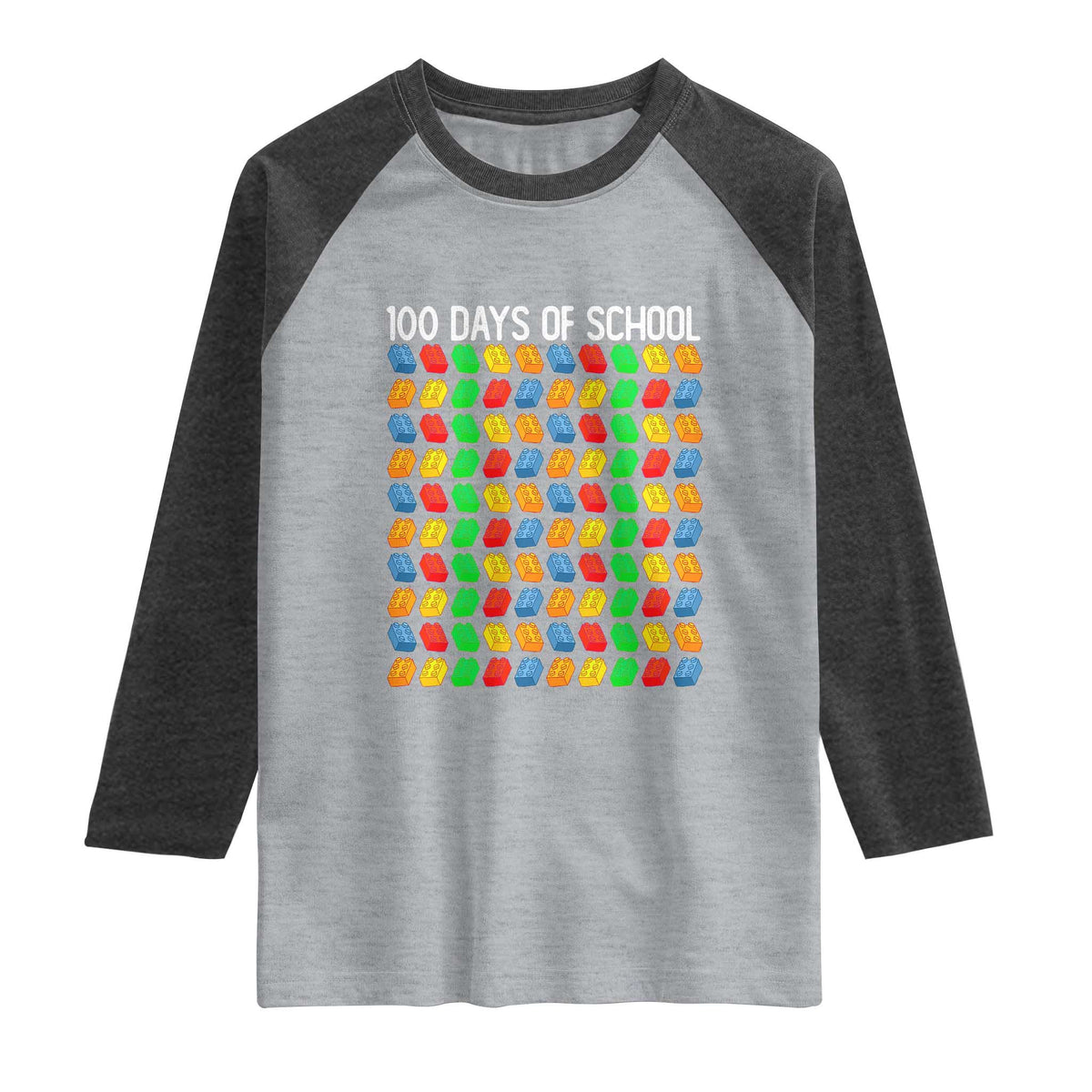 Master Builder 100 Days of School Raglan Shirt Funny Toy Building Blocks Gift