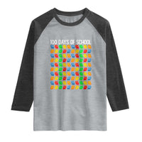 Master Builder 100 Days of School Raglan Shirt Funny Toy Building Blocks Gift
