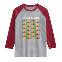 Master Builder 100 Days of School Raglan Shirt Funny Toy Building Blocks Gift