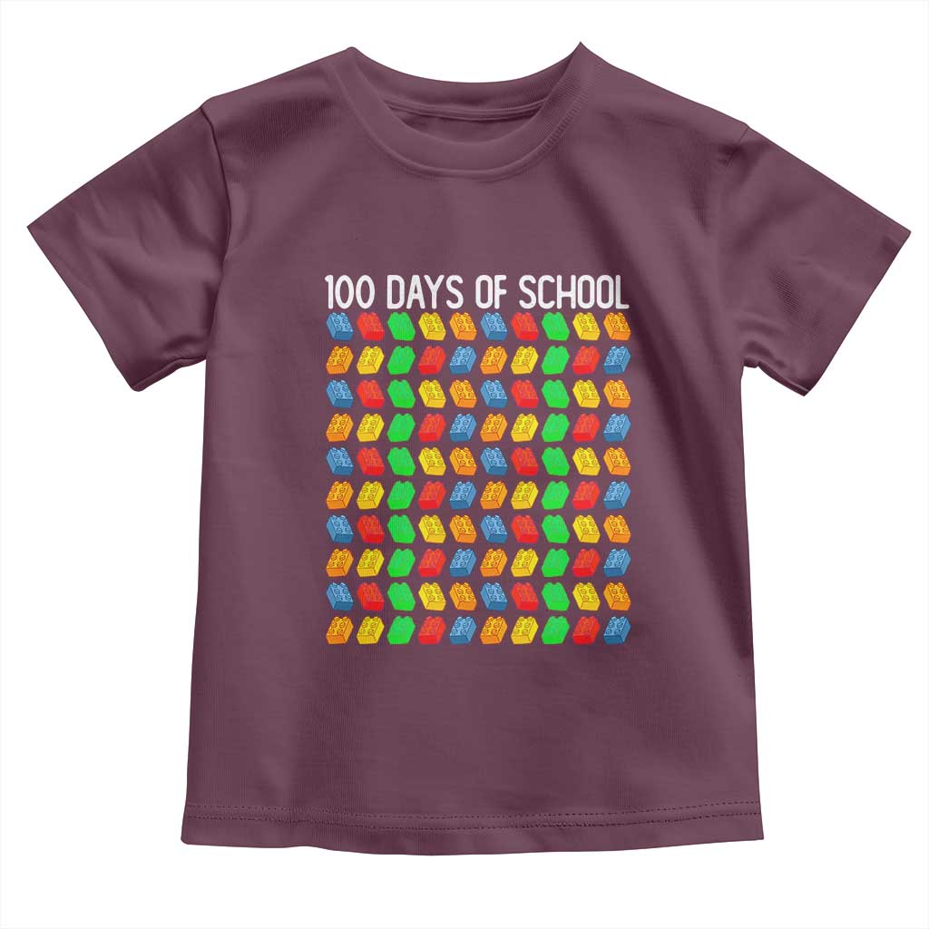 Master Builder 100 Days of School Toddler T Shirt Funny Toy Building Blocks Gift