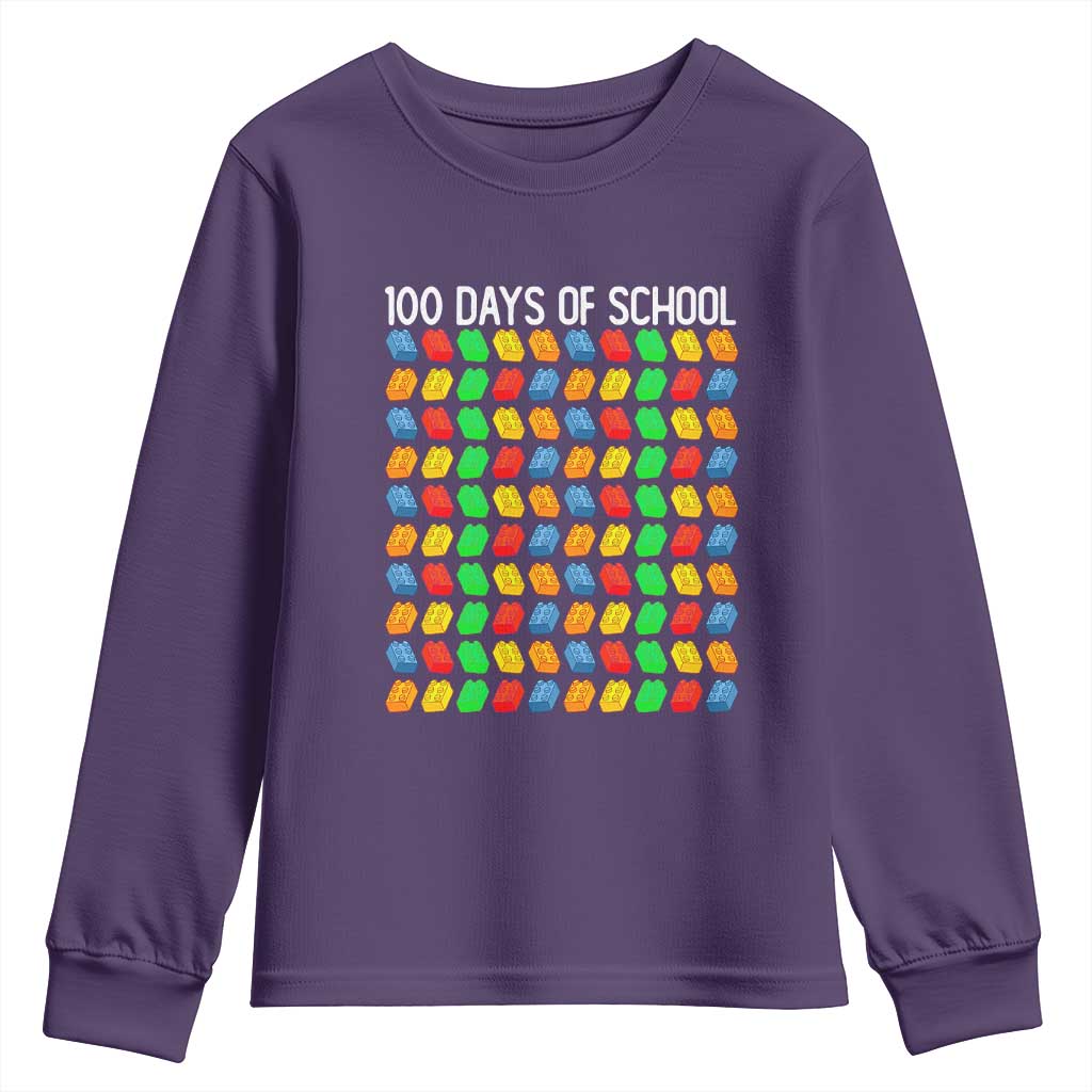 Master Builder 100 Days of School Youth Sweatshirt Funny Toy Building Blocks Gift