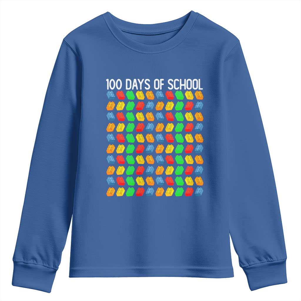 Master Builder 100 Days of School Youth Sweatshirt Funny Toy Building Blocks Gift