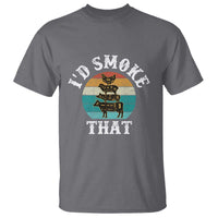 Funny Retro BBQ Party Smoker Chef Dad Gift - I'd Smoke That T Shirt - Wonder Print Shop
