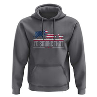 4th July I'd Smoke That Patriot BBQ Barbeque Cook Chef Hoodie - Wonder Print Shop