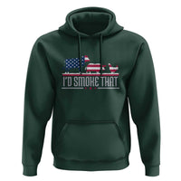 4th July I'd Smoke That Patriot BBQ Barbeque Cook Chef Hoodie - Wonder Print Shop
