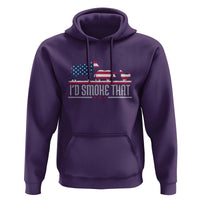 4th July I'd Smoke That Patriot BBQ Barbeque Cook Chef Hoodie - Wonder Print Shop