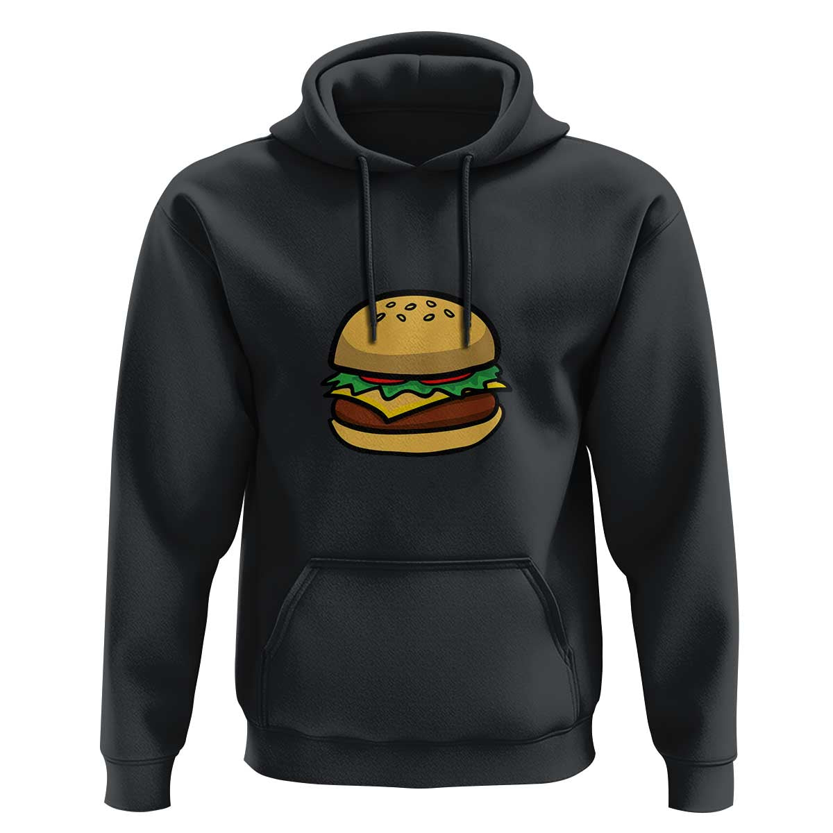 Hamburger Cheese BBQ Hoodie Cheeseburger Emoticon - Wonder Print Shop