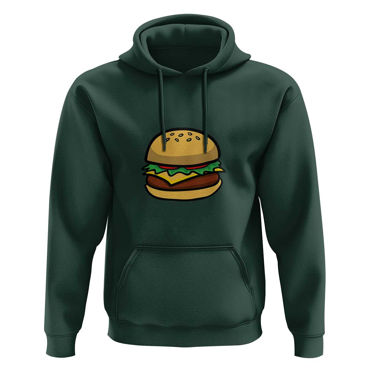 Hamburger Cheese BBQ Hoodie Cheeseburger Emoticon - Wonder Print Shop