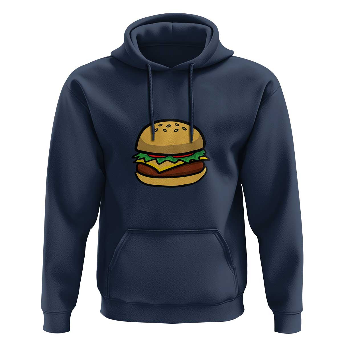 Hamburger Cheese BBQ Hoodie Cheeseburger Emoticon - Wonder Print Shop