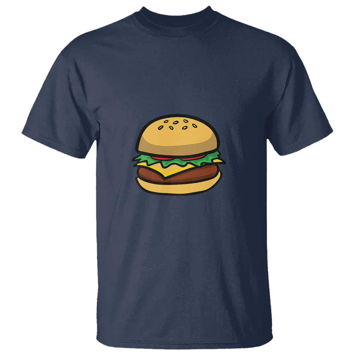 Hamburger Cheese BBQ T Shirt Cheeseburger Emoticon - Wonder Print Shop