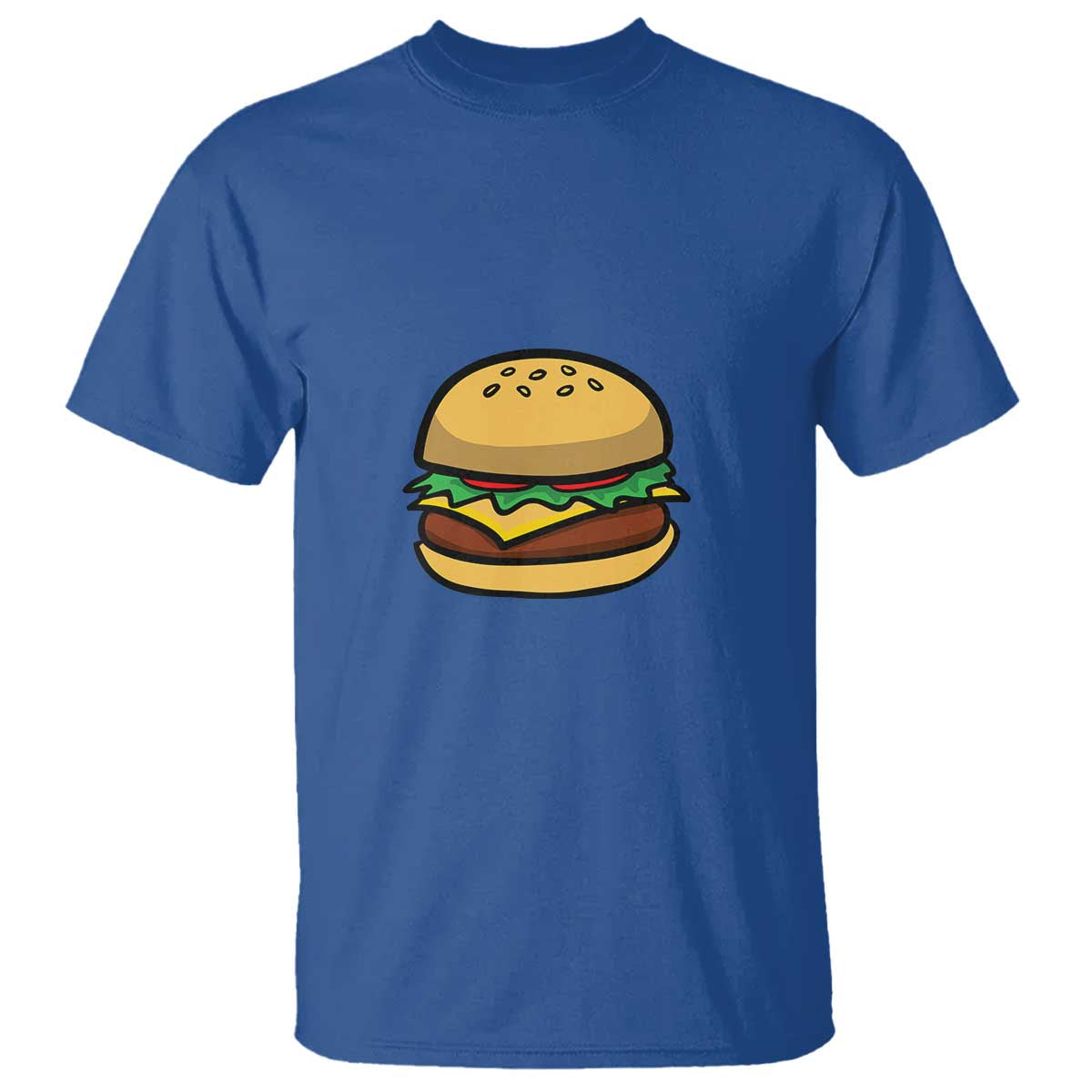 Hamburger Cheese BBQ T Shirt Cheeseburger Emoticon - Wonder Print Shop