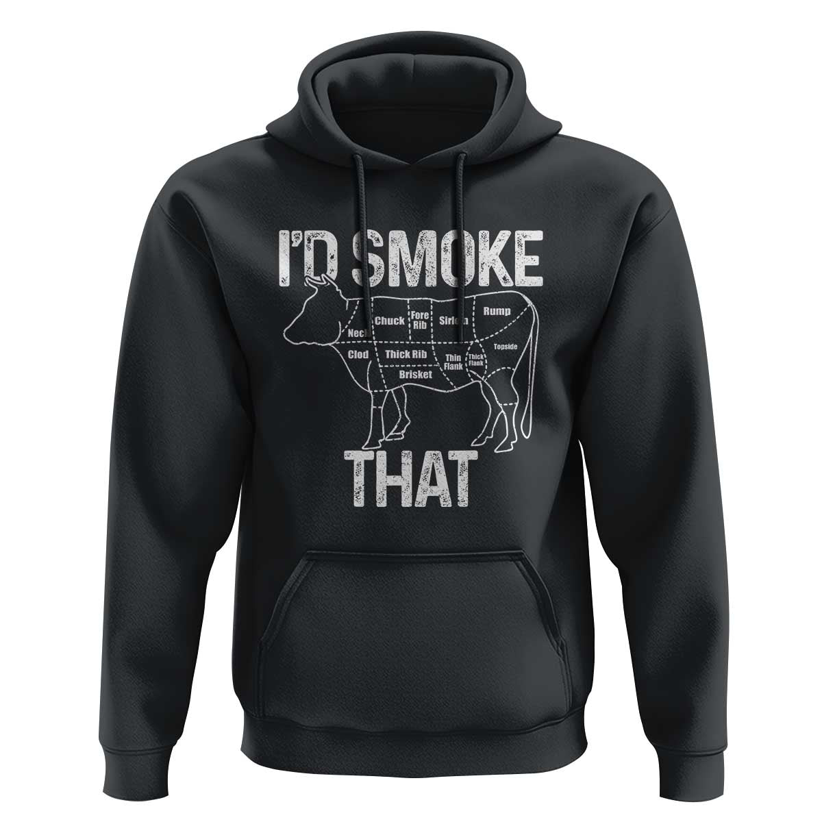 Chef Butcher Smoke Funny Hoodie BBQ Grilling Gift, Comfortable Cotton Tee, Humor Design - Wonder Print Shop