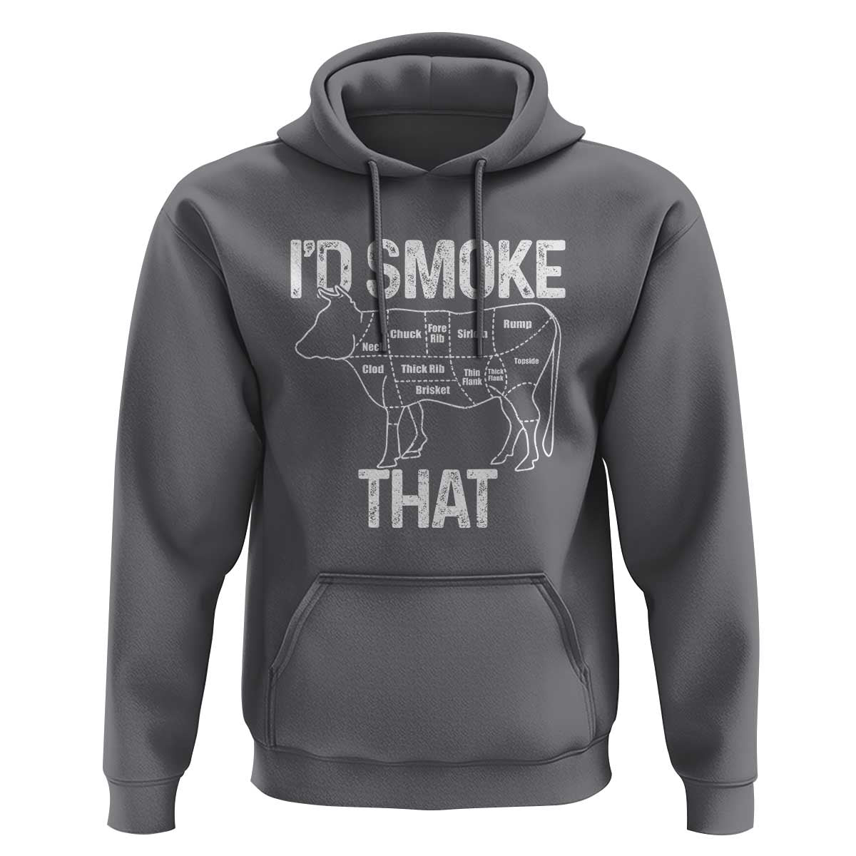 Chef Butcher Smoke Funny Hoodie BBQ Grilling Gift, Comfortable Cotton Tee, Humor Design - Wonder Print Shop