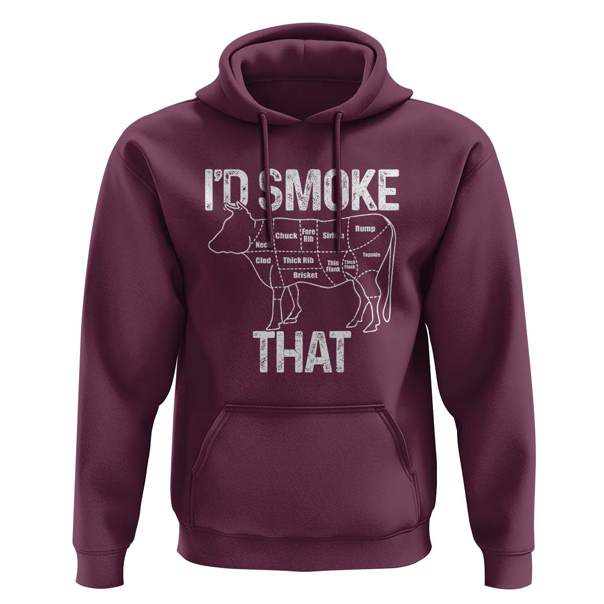 Chef Butcher Smoke Funny Hoodie BBQ Grilling Gift, Comfortable Cotton Tee, Humor Design - Wonder Print Shop
