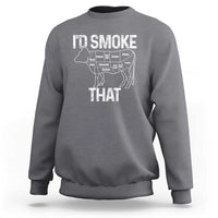 Chef Butcher Smoke Funny Sweatshirt BBQ Grilling Gift, Comfortable Cotton Tee, Humor Design - Wonder Print Shop