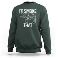 Chef Butcher Smoke Funny Sweatshirt BBQ Grilling Gift, Comfortable Cotton Tee, Humor Design - Wonder Print Shop