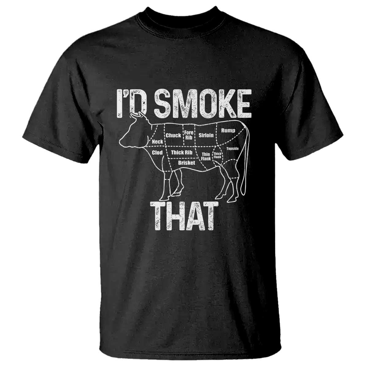 Chef Butcher Smoke Funny T Shirt BBQ Grilling Gift, Comfortable Cotton Tee, Humor Design - Wonder Print Shop