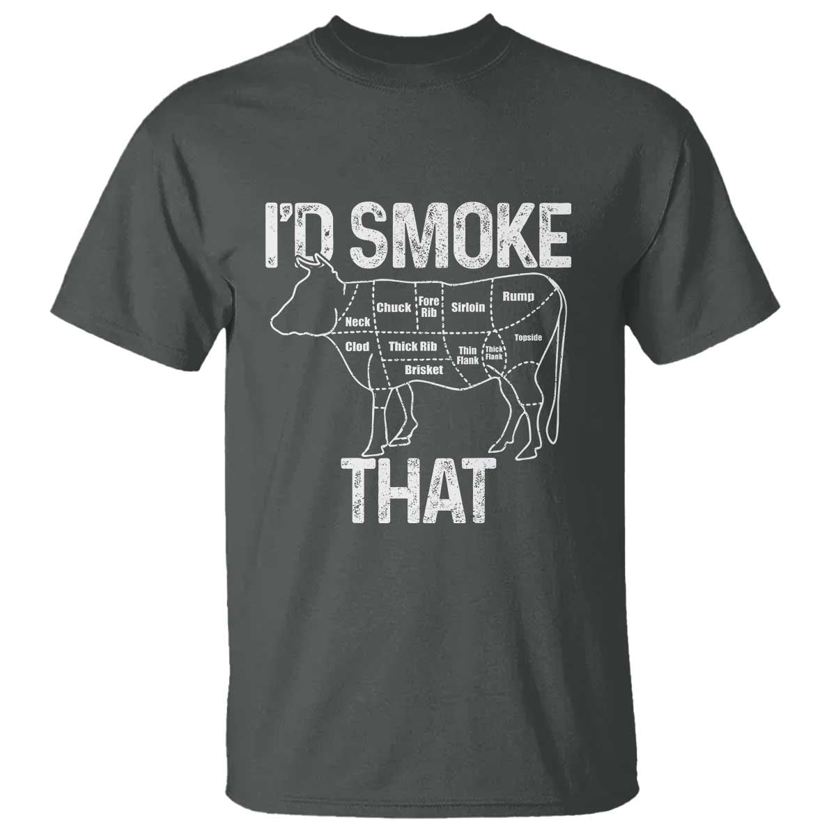 Chef Butcher Smoke Funny T Shirt BBQ Grilling Gift, Comfortable Cotton Tee, Humor Design - Wonder Print Shop