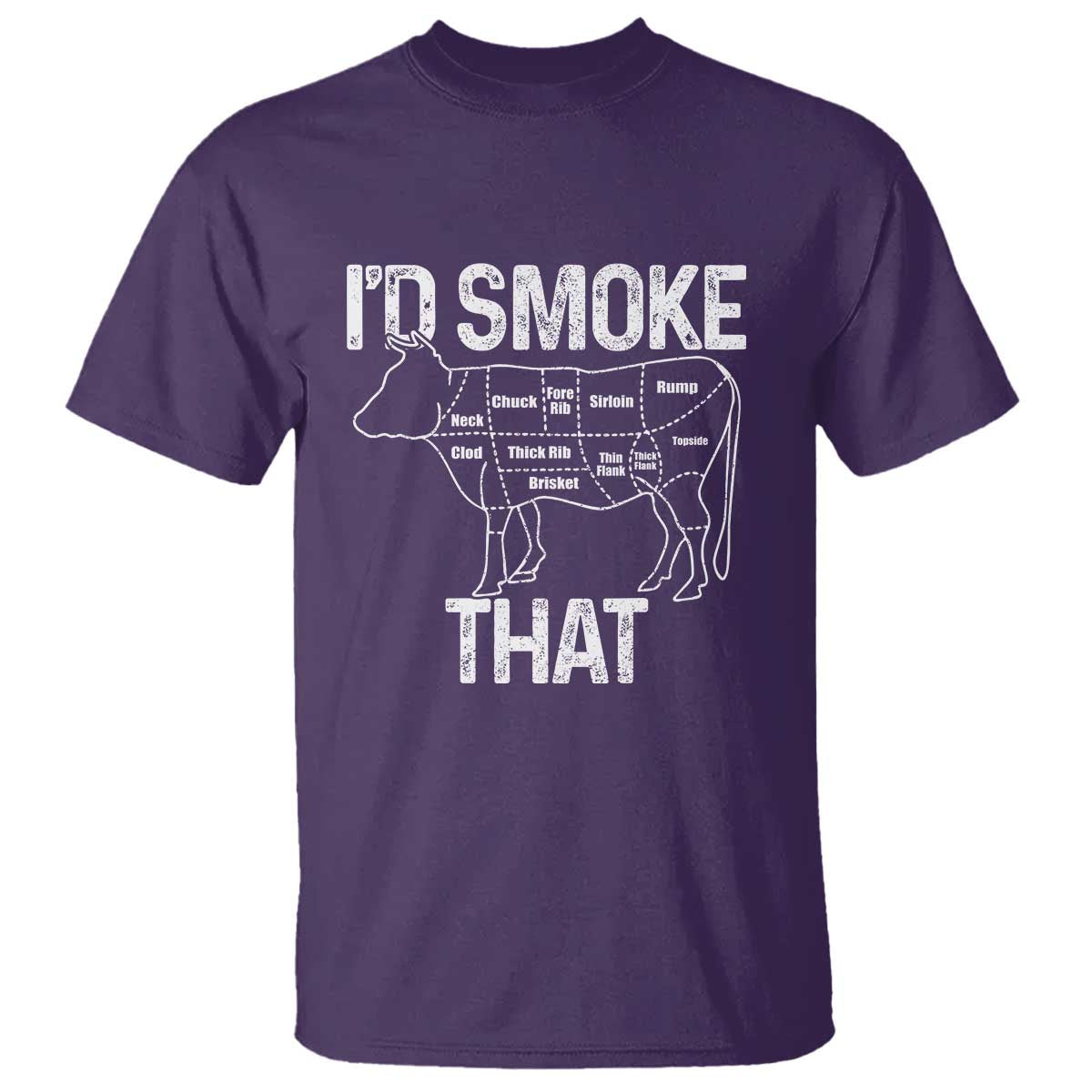 Chef Butcher Smoke Funny T Shirt BBQ Grilling Gift, Comfortable Cotton Tee, Humor Design - Wonder Print Shop