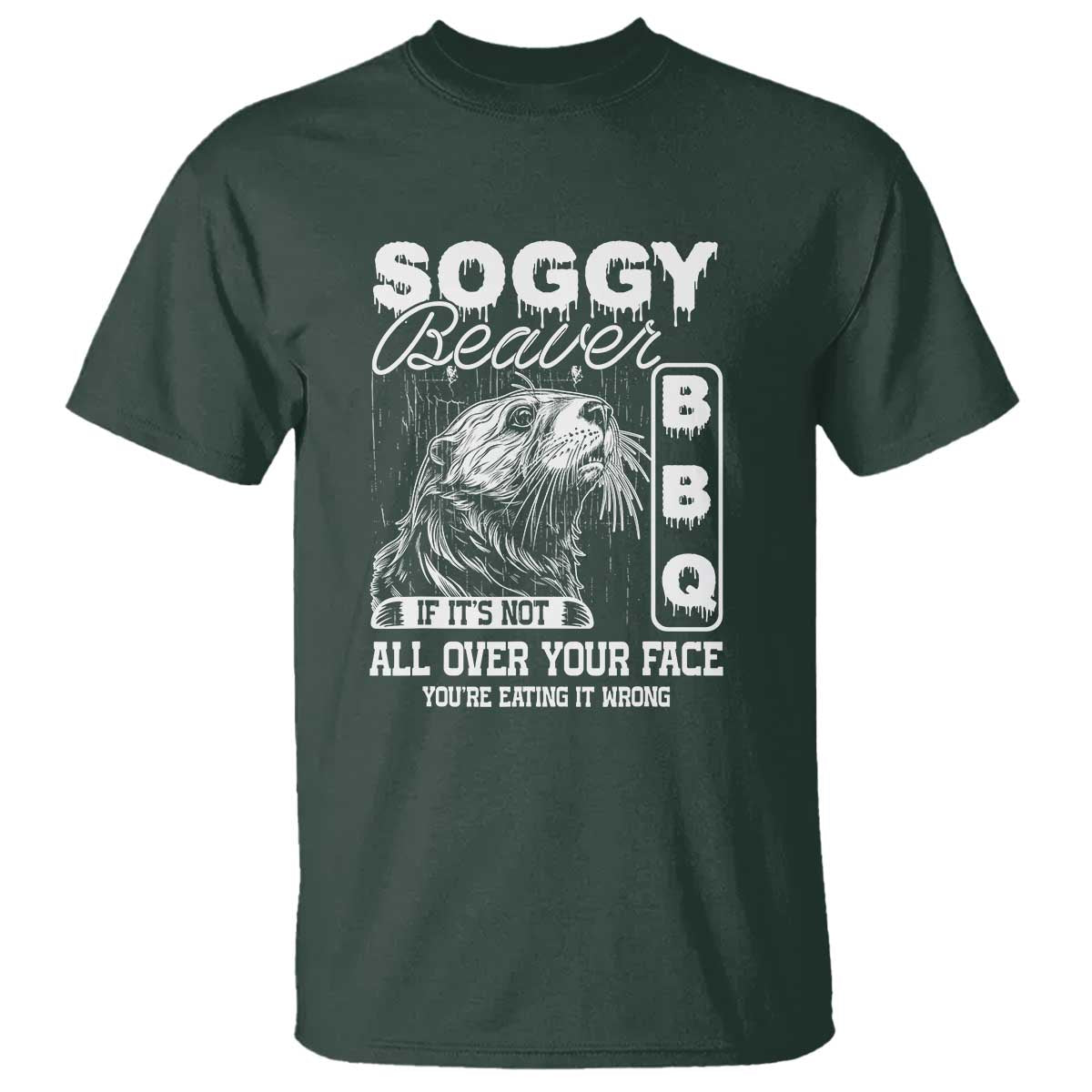 Soggy Beaver Funny BBQ T Shirt Humorous Eating Design, Comfortable Cotton Tee, Unique Gift - Wonder Print Shop