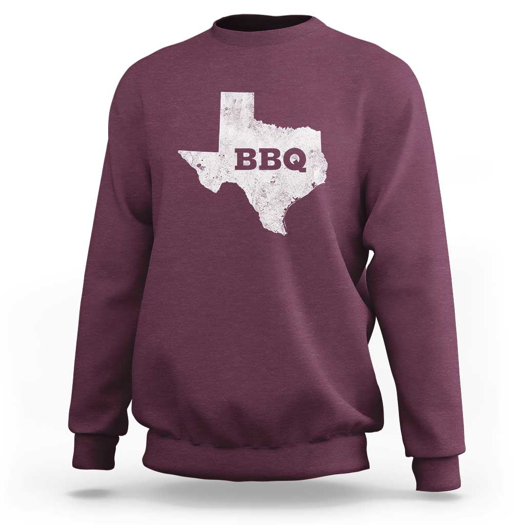 Vintage Retro Texas BBQ Sweatshirt State Pride Barbecue Graphic, Soft Cotton Tee, Classic Design - Wonder Print Shop