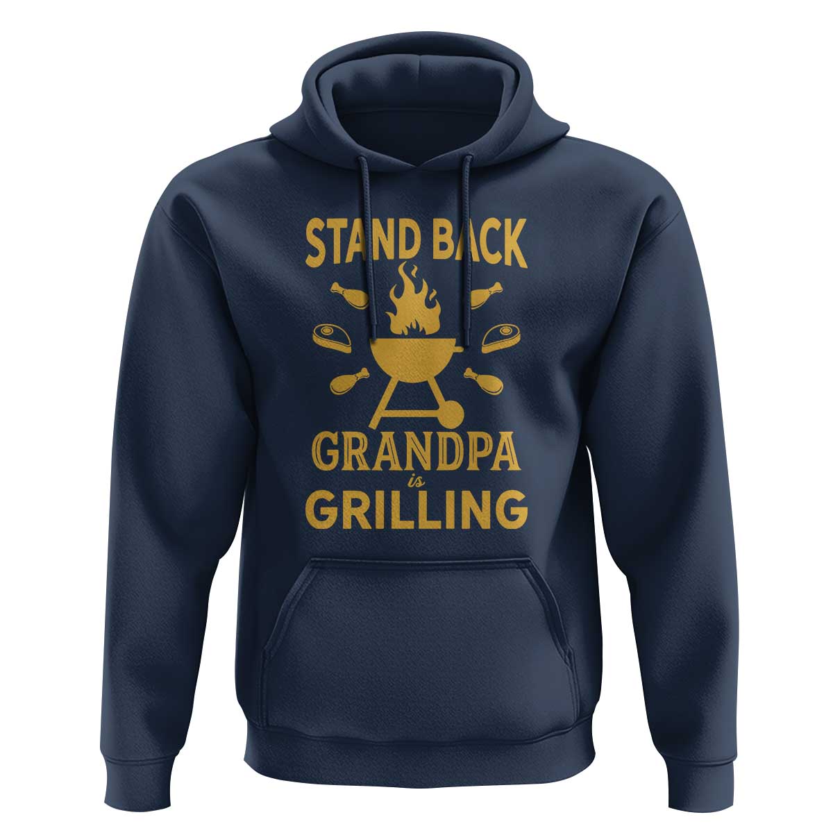 Mens Funny Grandpa Grilling Hoodie Stand Back BBQ Tee, Fathers Day Gift, Comfortable Cotton - Wonder Print Shop
