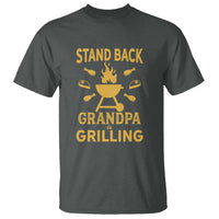 Mens Funny Grandpa Grilling T Shirt Stand Back BBQ Tee, Fathers Day Gift, Comfortable Cotton - Wonder Print Shop